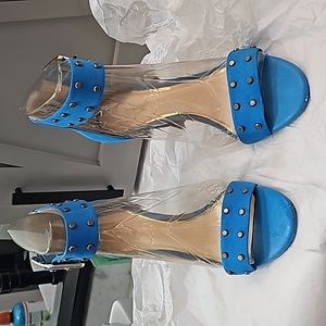 Jessica Simpson Blue High Heeled 💙 Sandals Size 8